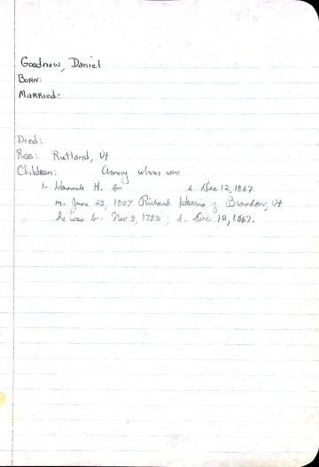 GOODNOW, Daniel (n.d.) HARRIS